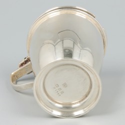 Mosterdpot zilver.