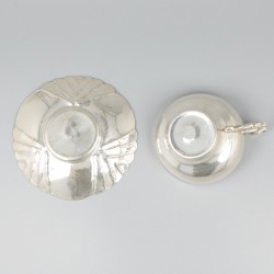 Kop & schotel zilver.