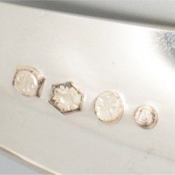 2-delige set sauslepels Haags lofje zilver.