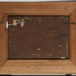 Hollandse Scool ca. 1900, Een boeren interieur met een vrouw bij een watervat..