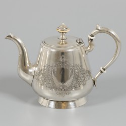 Koffie- & theeservies, Fyodor Gorbunov, Moskou ca. 1900, zilver.