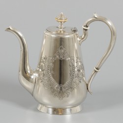 Koffie- & theeservies, Fyodor Gorbunov, Moskou ca. 1900, zilver.