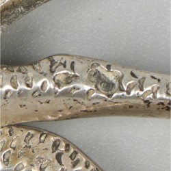 Geboorteschaar ooievaar zilver.