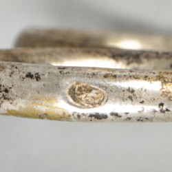Geboorteschaar ooievaar zilver.