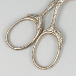 Geboorteschaar ooievaar zilver.
