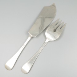 Vis-serveerset zilver.