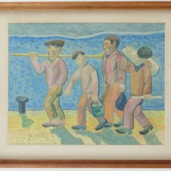 Jean-Marie Strebelle (1916 - 1989), 'L'Equipage' - havenwerkers.