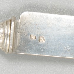6-delige set fruitmessen zilver.