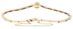 No reserve - 14K Geelgouden schakelarmband met roos geslepen diamant.