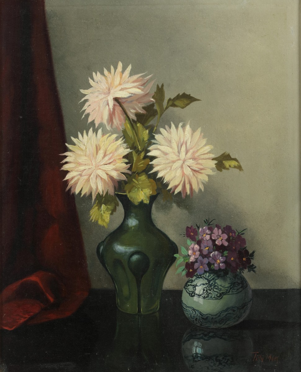 Sophia van Driel - onder pseudoniem 'Tilly Moes' (Düsseldorf 1899 - 1971 Arnhem), Stilleven van bloemen.