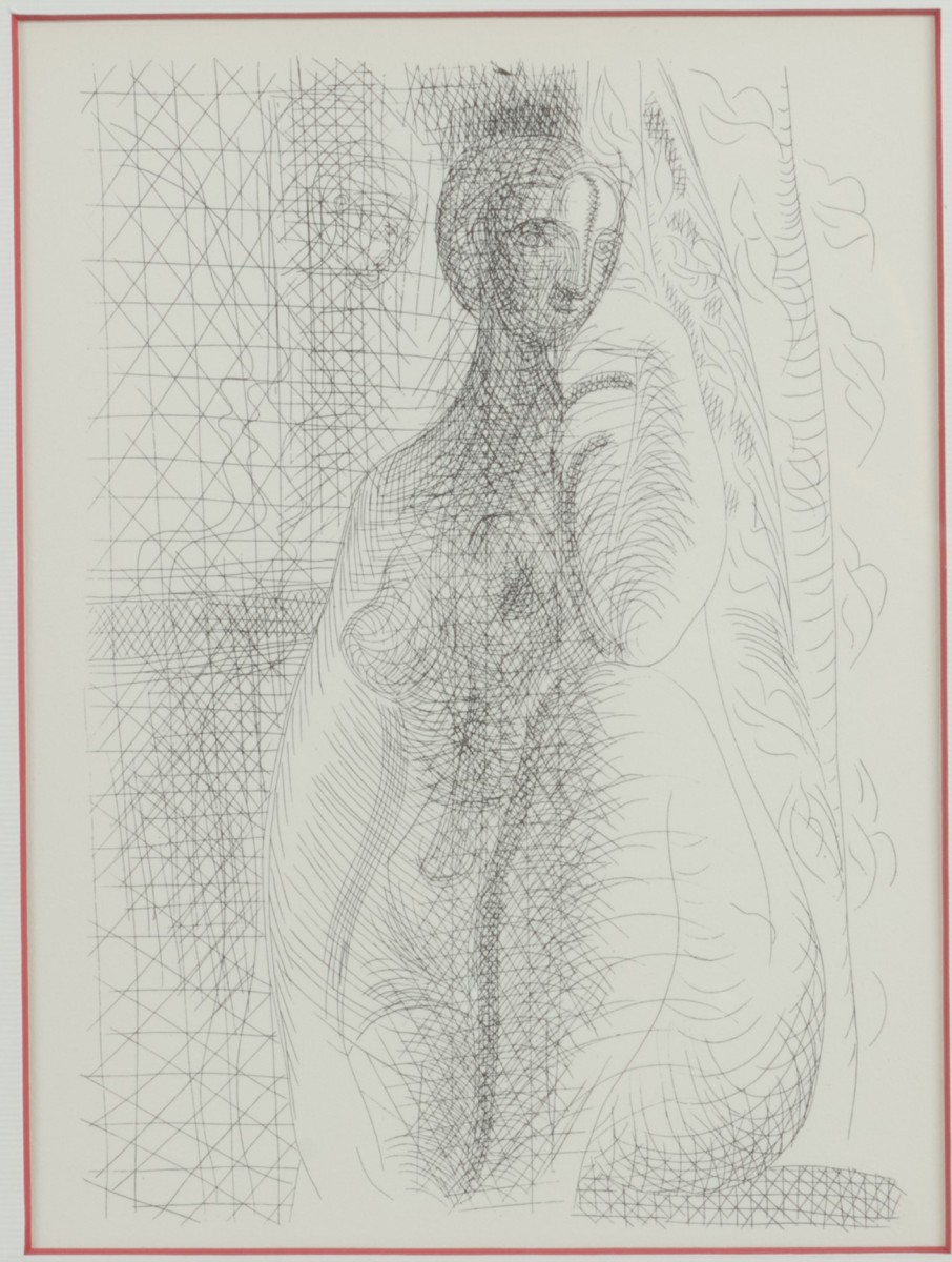 Picasso, Pablo (1881-1973) "Seated Nude", naar ets uit 1931, herkomst: 'Suite Vollard'1956, druk: Verlag Gerd Hatje, Stuttgart 1956.