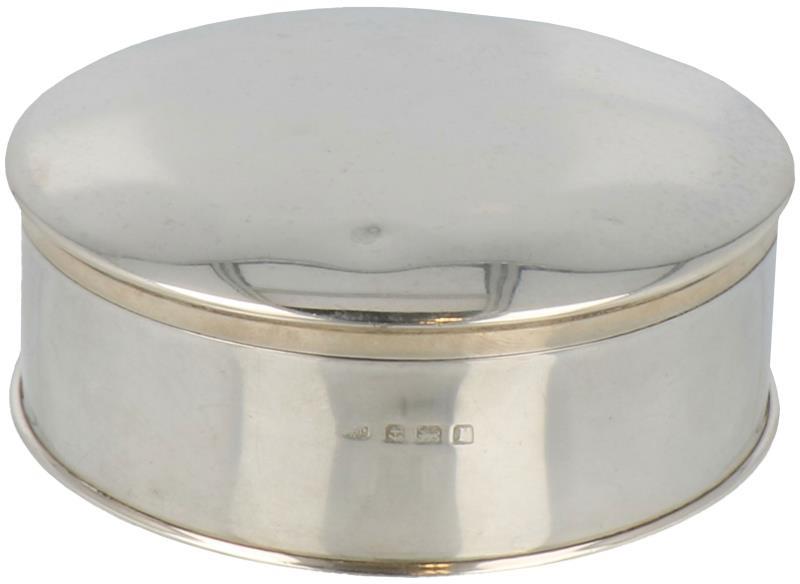 Trommel doos zilver.