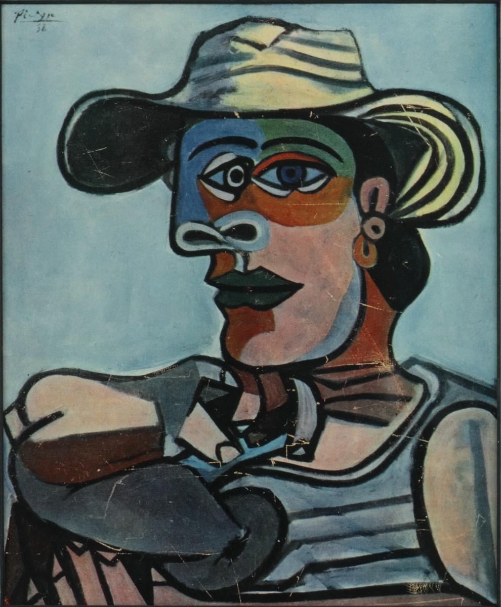 Picasso, Pablo (1881-1973) "Le Mouginois", kunstprent/koperdiepdruk naar olieverf/doek uit 1928, druk: Braun & Cie, Paris.