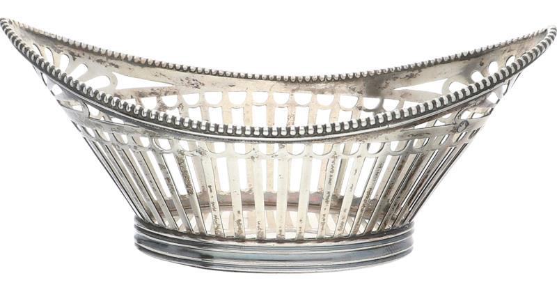 Bonbonmandje zilver.