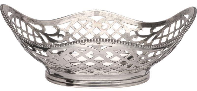 Bonbonmandje zilver.