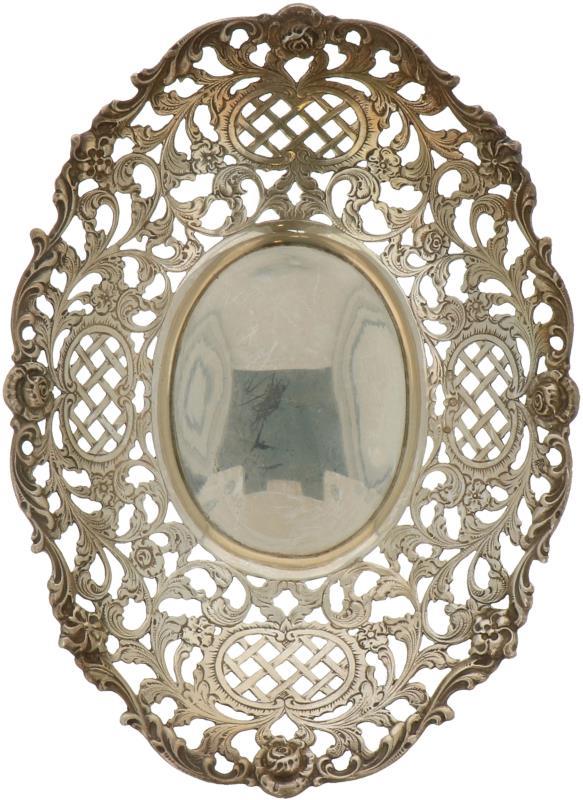 Bonbonmandje zilver.