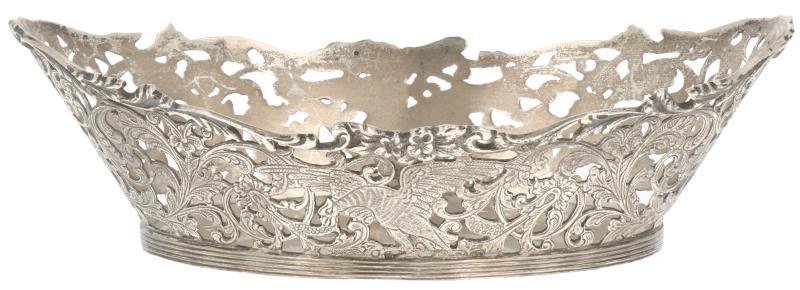 Bonbonmandje zilver.