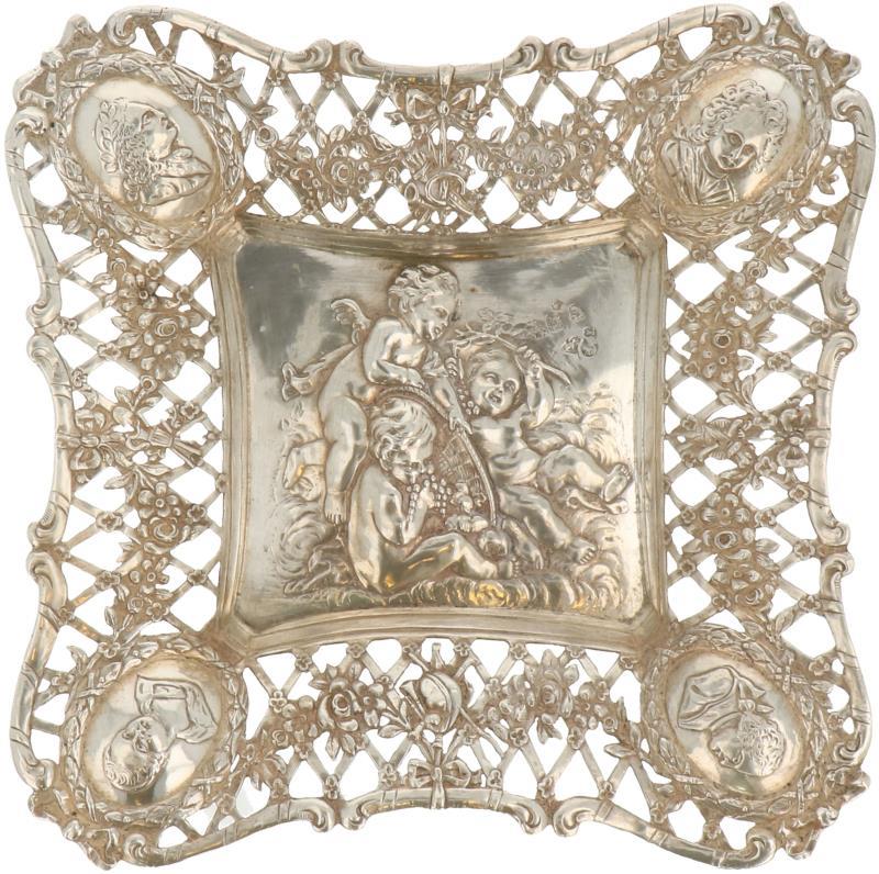 Druivenschaal zilver.