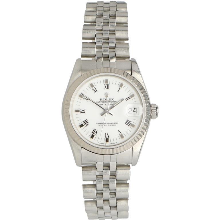 Rolex Datejust white Roman dial 68274 - Dameshorloge - Automaat - 1989.