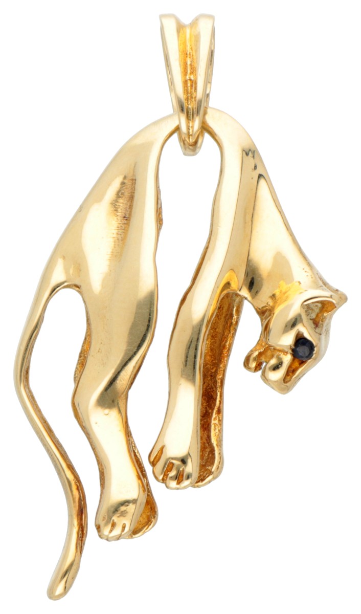 14K Geelgouden panter hanger.