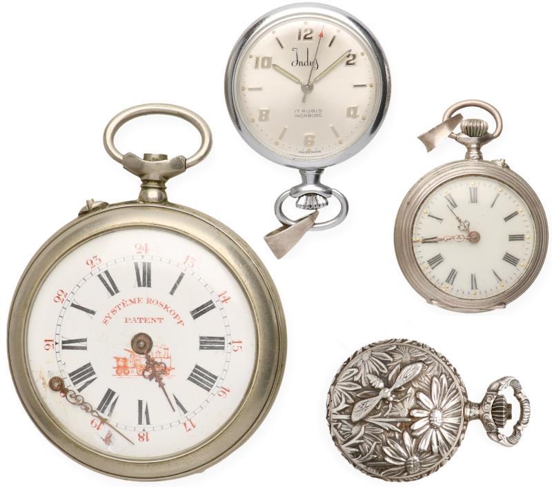Lot (4) - Unisexzakhorloges - Handopwindbaar.