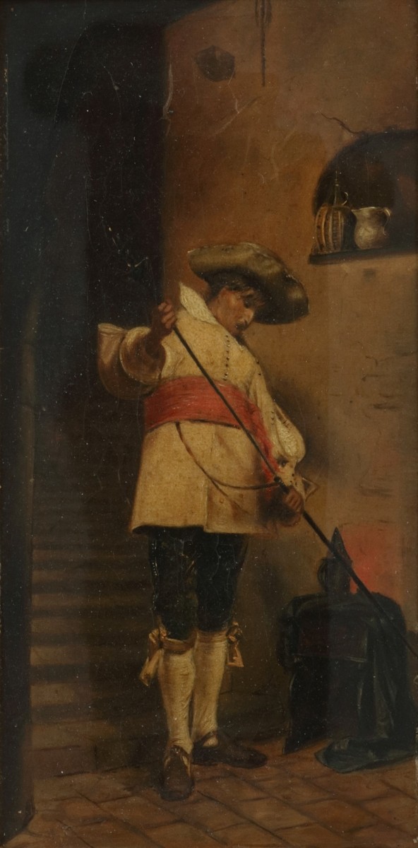 Navolger J.B. Madou, ca. 1900. Een avondwacht.