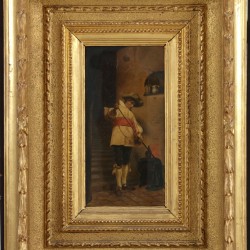 Navolger J.B. Madou, ca. 1900. Een avondwacht.