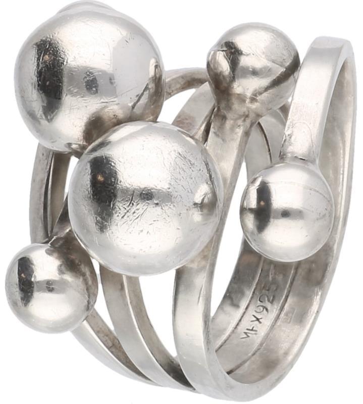 Design ring zilver - 925/1000.