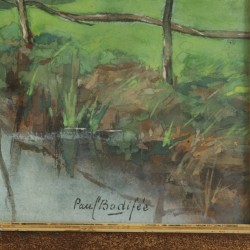 Paul Bodifée (Deventer 1866 - 1938), Een slootje tussen weilanden.
