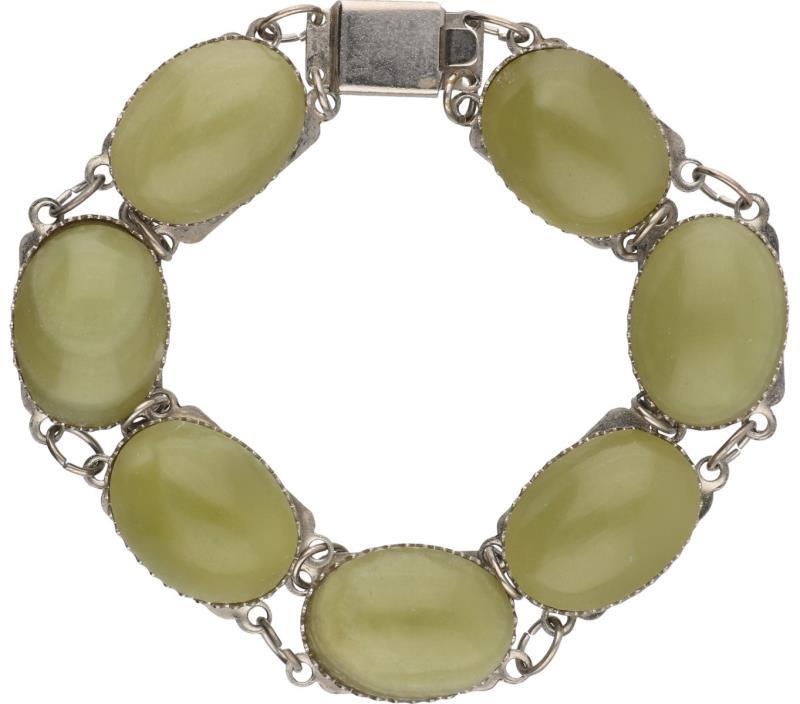 Armband, met groene agaat.