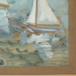 Gust van Steenwegen (Antwerpen 1905 - 1986), Zeilboten op het water.