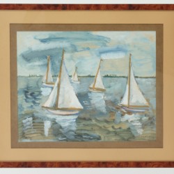 Gust van Steenwegen (Antwerpen 1905 - 1986), Zeilboten op het water.