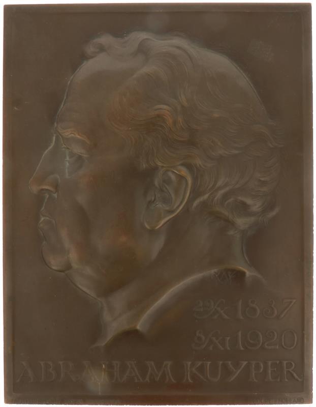 Bronzen plaquette.
