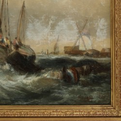 Engelse School, 19e eeuw, het jutten van verloren gegane vracht na de storm.