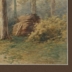 Hollandse School, 20e eeuw. Houtvesters in het bos.