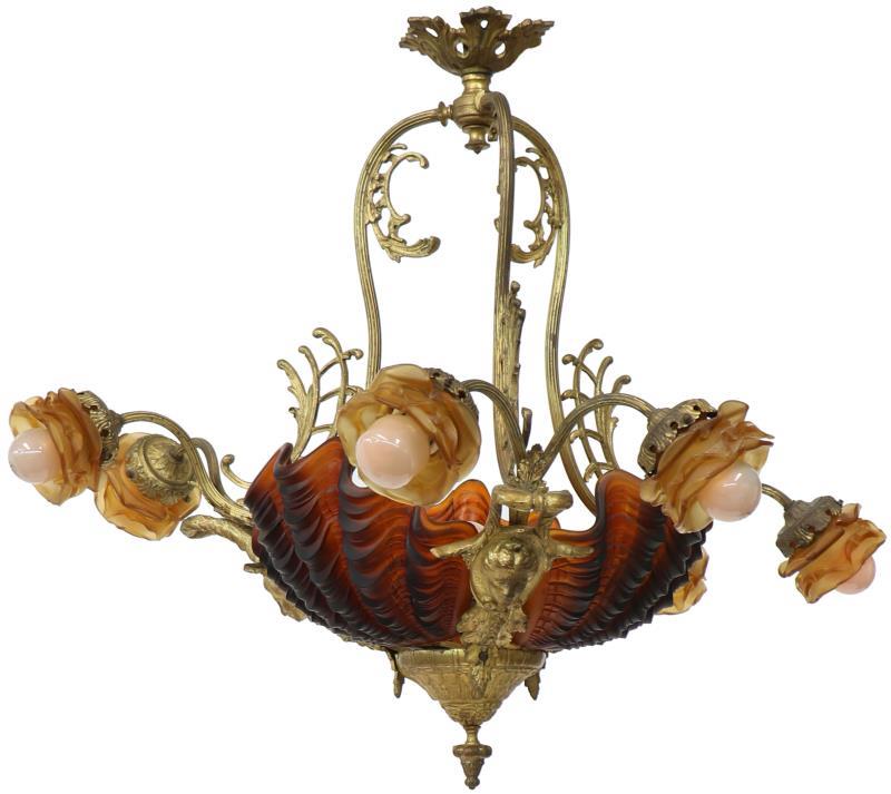 7-Lichts plafondlamp.