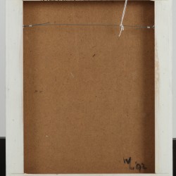 W. Landsman, ca. 1990. Een collectie van drie schilderijen met diverse voorstellingen.