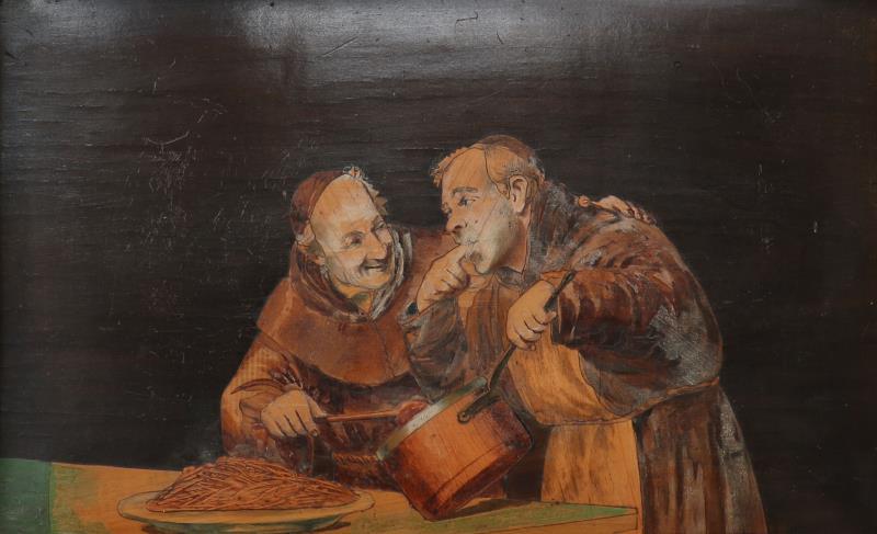 Paneel met inlegwerk.
