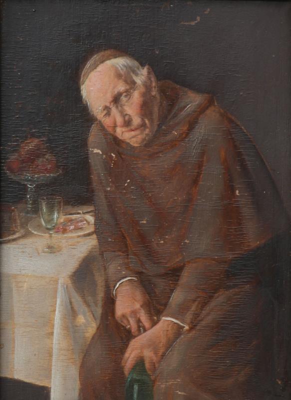 Ongesigneerd olieverf op paneel.
