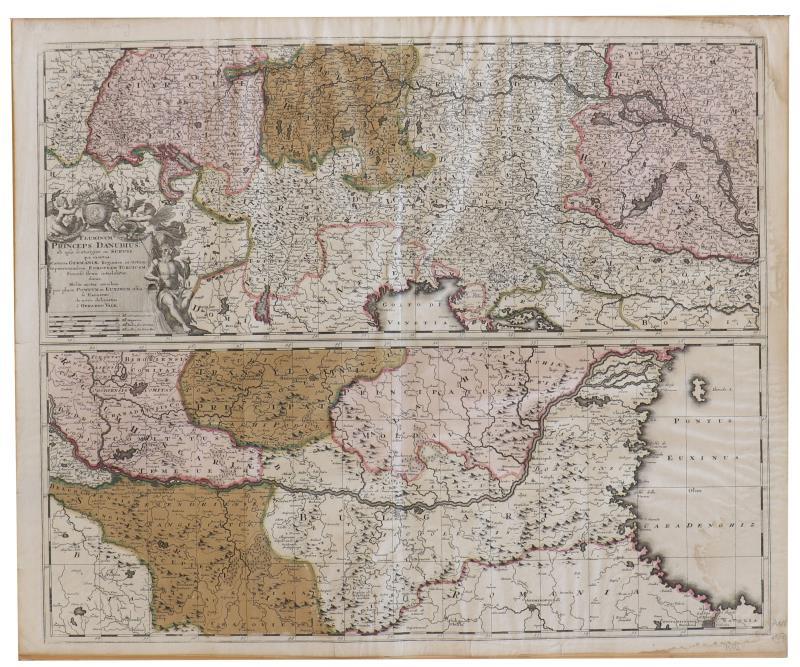 Gravure van de Donau Gerard Valk.