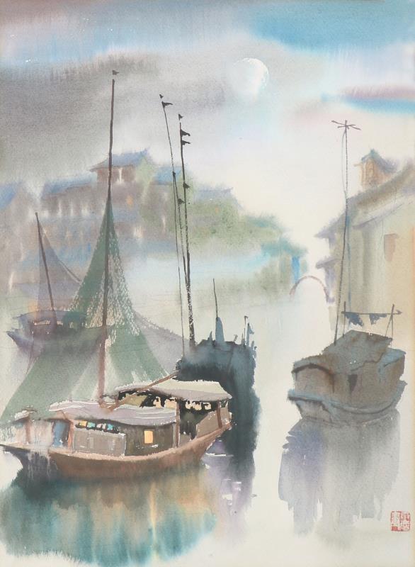 Oosters aquarel.