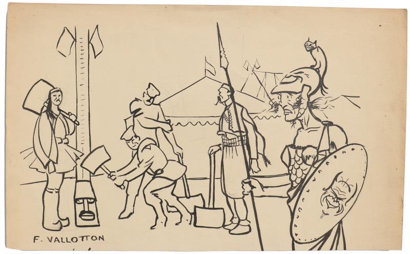Gesigneerd F. Vallotton.