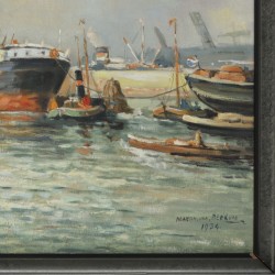 Martin van Beekum (XX), Gezicht in de Rotterdamse haven.