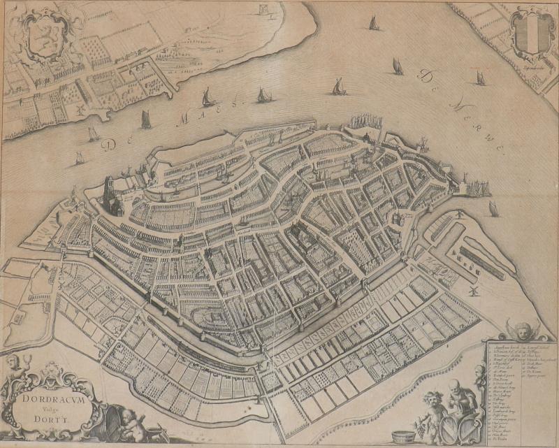 Landkaart Dordrecht.