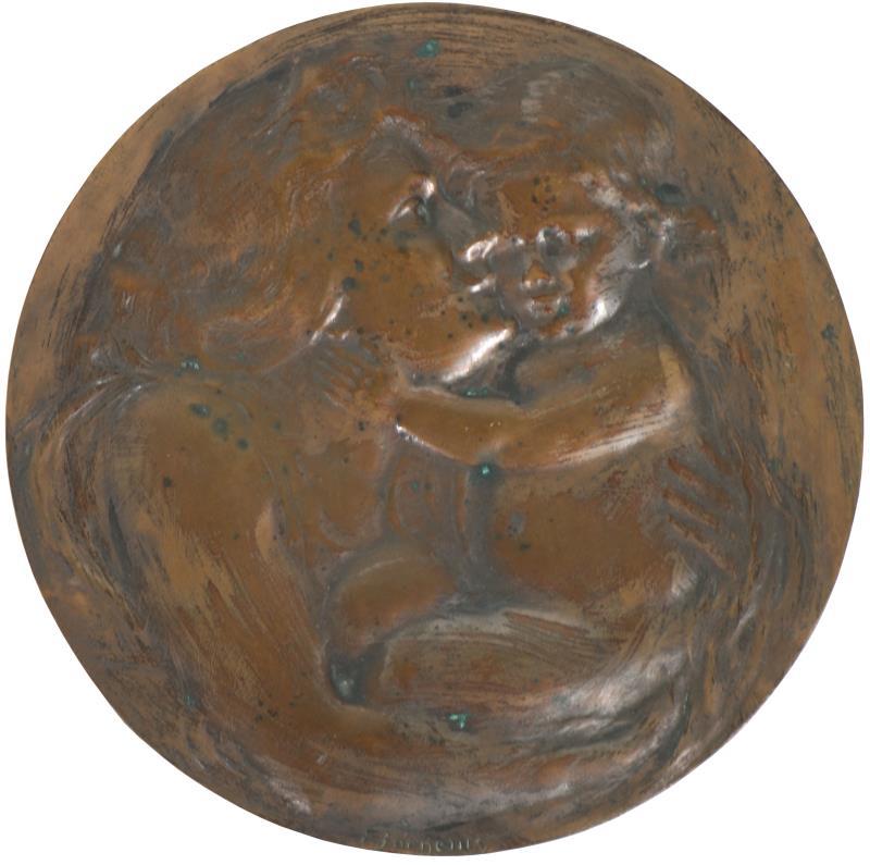 Bronzen plaquette.