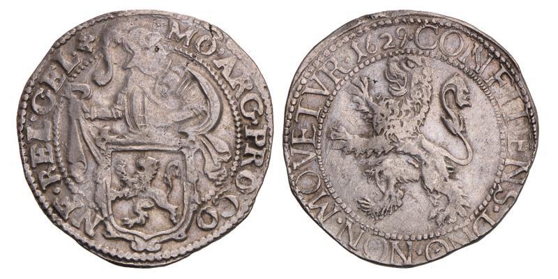 Leeuwendaalder Gelderland 1629. Zeer Fraai.
