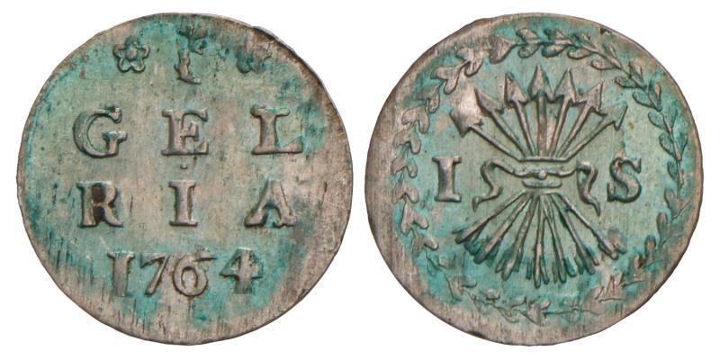 1 Stuiver Gelderland 1764. Zeer Fraai.