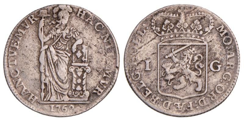 1 Gulden Holland 1762. Fraai.