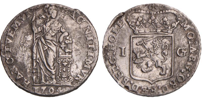 1 Gulden Holland 1794. Fraai / Zeer Fraai.