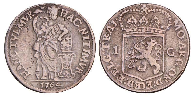 1 Gulden Utrecht 1764. Fraai / Zeer Fraai.